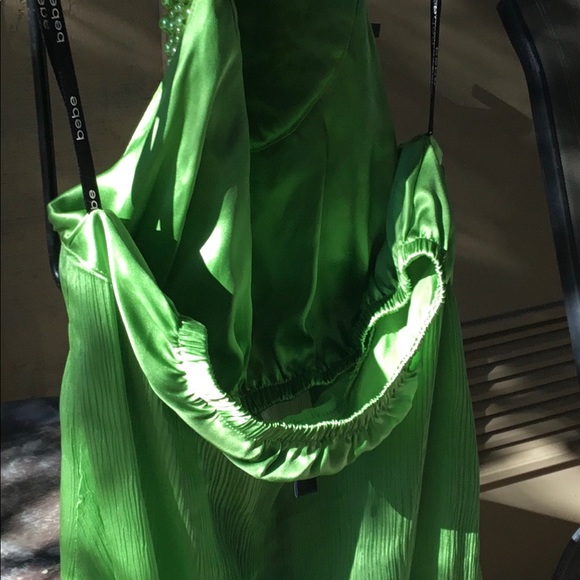 BEBE Silk  & Beaded Neck Top - Picture 2 of 8